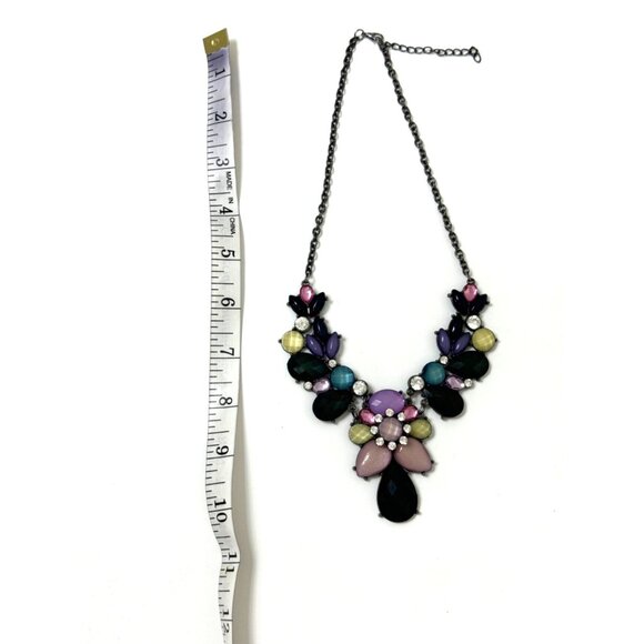 ELEGANT STATEMENT NECKLACE Jewelry Beaded Crystals Wedding Evening Party Holiday - Picture 2 of 2